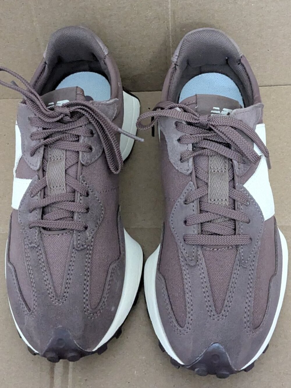 New Balance 327 Mushroom Moonbeam Brown White Sneakers Shoes Size 8.5 W5327A - Picture 4 of 14